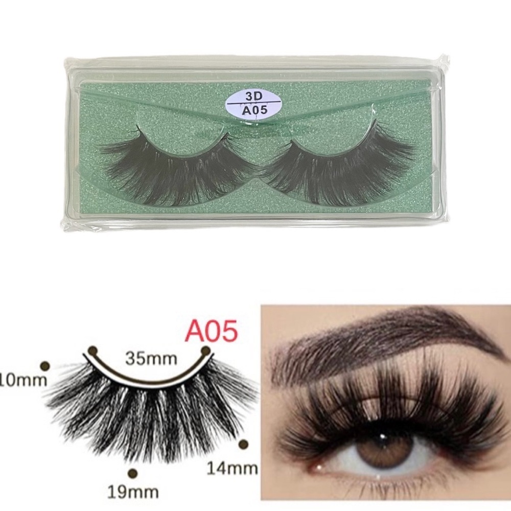 Vegan Faux Mink 3D Light-weight False Volume Eyelashes Style A05 (Lashes only)